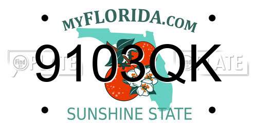 9103QK Florida License Plate
