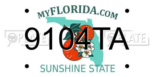 9104TA Florida License Plate
