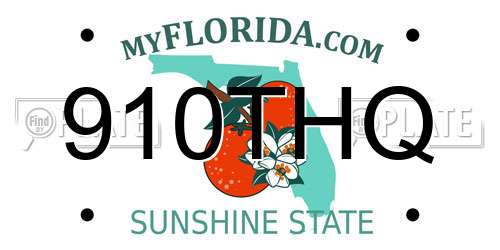 910THQ Florida License Plate