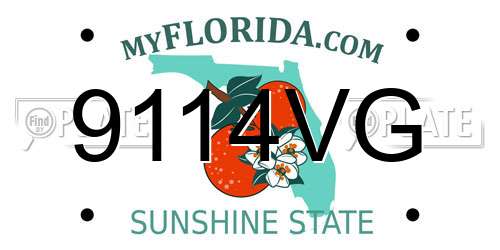 9114VG Florida License Plate