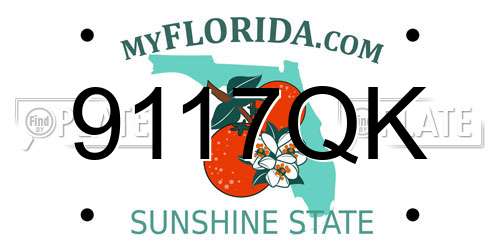 9117QK Florida License Plate