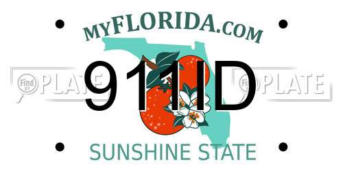 911ID Florida License Plate