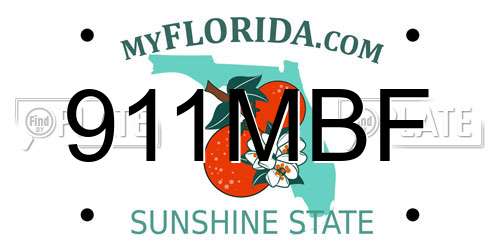 911MBF Florida License Plate