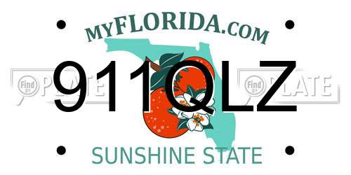 911QLZ Florida License Plate