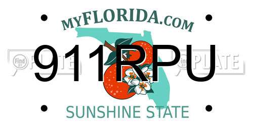 911RPU Florida License Plate
