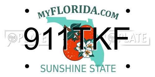 911TKF Florida License Plate