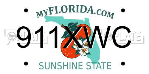 911XWC Florida License Plate