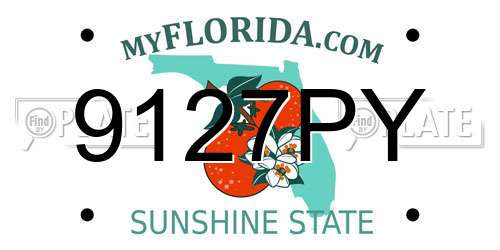 9127PY Florida License Plate