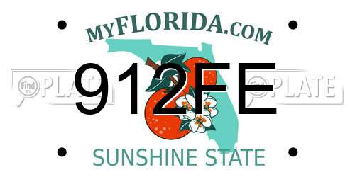 912FE Florida License Plate