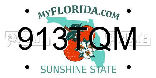 913TQM Florida License Plate