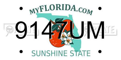 9147UM Florida License Plate