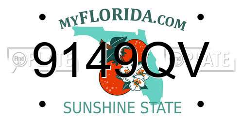 9149QV Florida License Plate