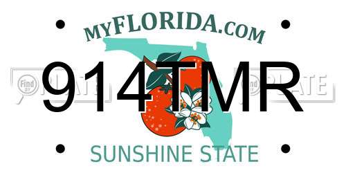 914TMR Florida License Plate