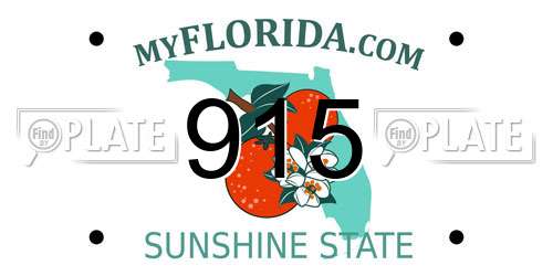 915 Florida License Plate
