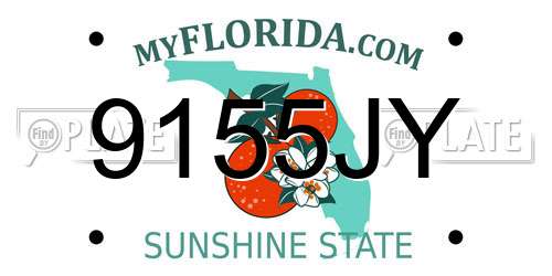 9155JY Florida License Plate