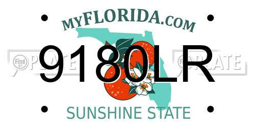 9180LR Florida License Plate