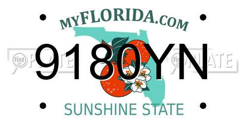 9180YN Florida License Plate