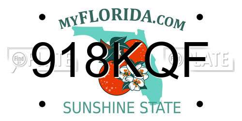 918KQF Florida License Plate
