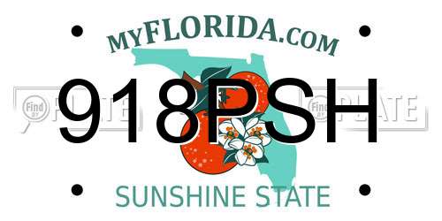 918PSH Florida License Plate