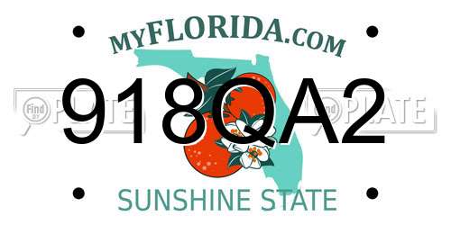 918QA2 Florida License Plate