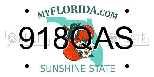 918QAS Florida License Plate