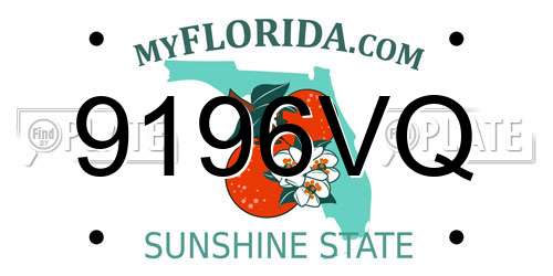 9196VQ Florida License Plate