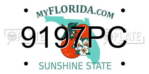 9197PC Florida License Plate