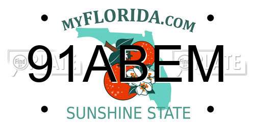 91ABEM Florida License Plate