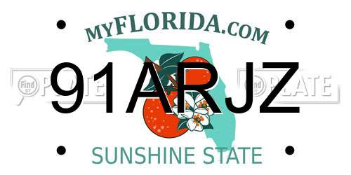 91ARJZ Florida License Plate