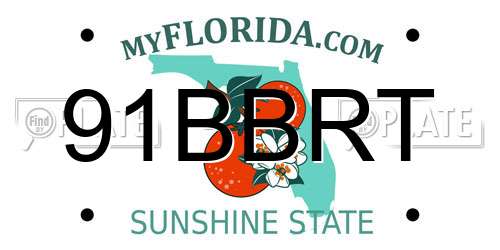 91BBRT Florida License Plate