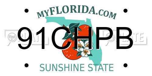 91CHPB Florida License Plate