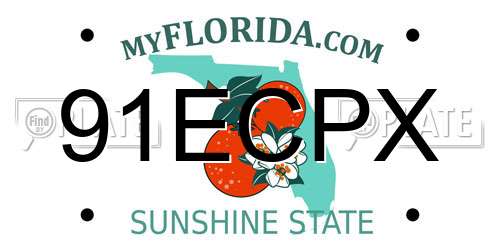 91ECPX Florida License Plate