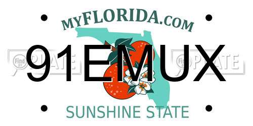 91EMUX Florida License Plate
