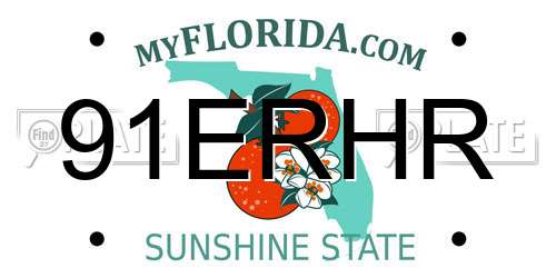 91ERHR Florida License Plate