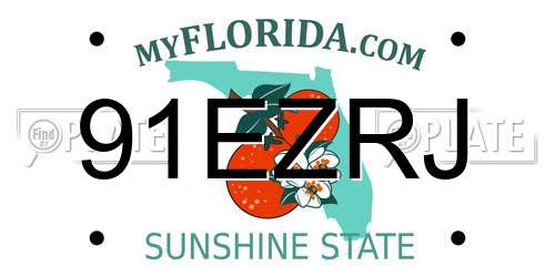 91EZRJ Florida License Plate
