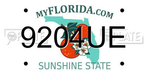 9204UE Florida License Plate