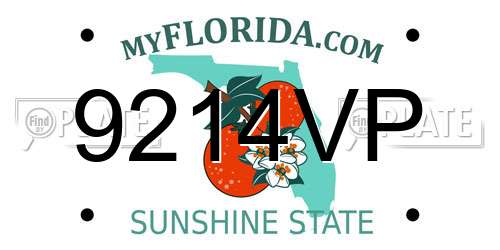 9214VP Florida License Plate