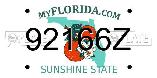 92166Z Florida License Plate