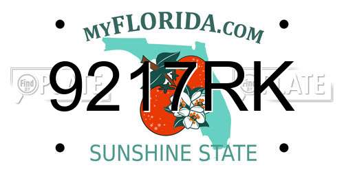 9217RK Florida License Plate