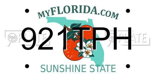 921TPH Florida License Plate