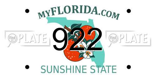 922 Florida License Plate