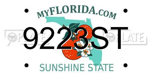 9223ST Florida License Plate