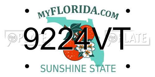 9224VT Florida License Plate