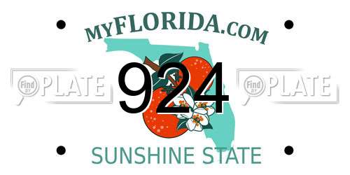 924 Florida License Plate