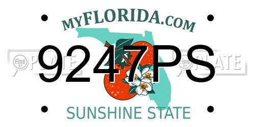 9247PS Florida License Plate