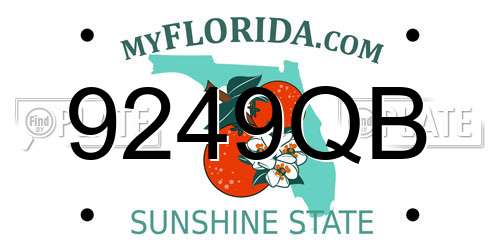 9249QB Florida License Plate