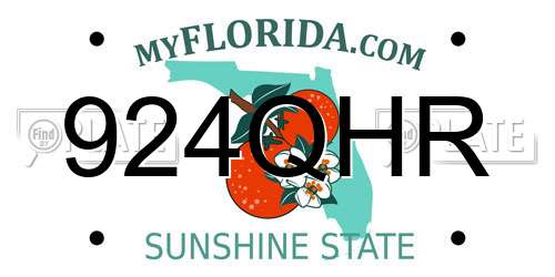 924QHR Florida License Plate