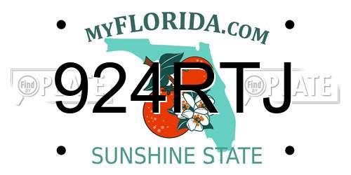 924RTJ Florida License Plate