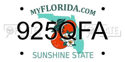 925QFA Florida License Plate