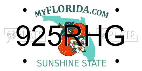 925RHG Florida License Plate